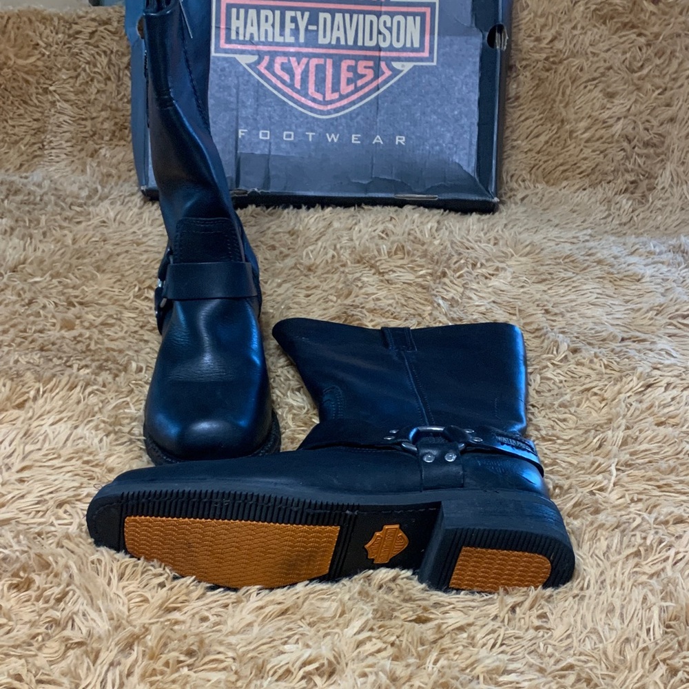 Harley-Davidson Black Leather Riding Boots